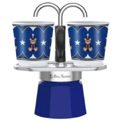 Bialetti Mini Express 2TZ (100 ml) Joyful Christmas 2 x 45 ml blue