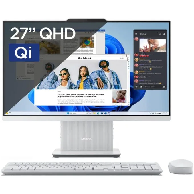 Lenovo IdeaCentre AIO 3 27 - Core i5-13420H | 27''-QHD-99% sRGB | 16GB | 1TB | Induction | Win11Home | Cloud Grey — image 1