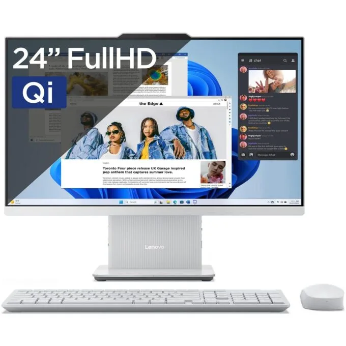 Lenovo IdeaCentre AIO 3 24 - Core i5-13420H | 23.8''-FHD-99% sRGB- Touch | 16GB | 1TB | Induction | W11H | Cloud Grey — image 1
