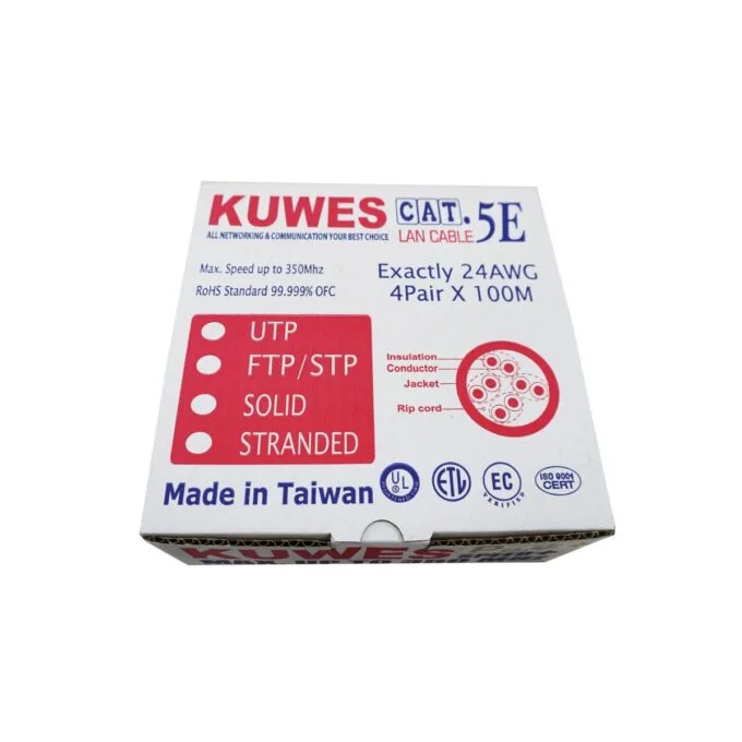 Kuwes CAT5E UTP Pure Copper Outdoor 100m Black — image 3
