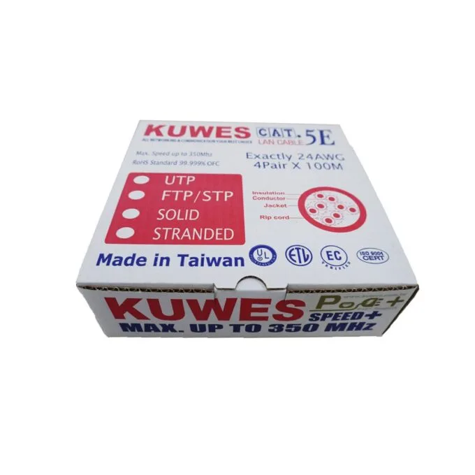 Kuwes CAT5E UTP Pure Copper Outdoor 100m Black — image 2