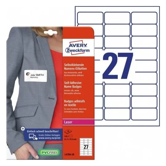 Avery Zweckform Self-adhesive Name Identifiers L4784-20 — image 1