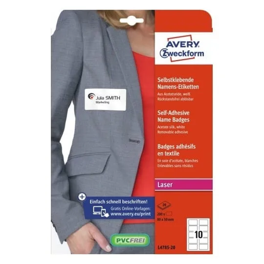 Avery Zweckform Self-adhesive Name Identifiers L4785-20 — image 2