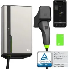 Green Cell HabuDen Wallbox 22kW 32A 7,5m NFC Kabel Typ 2