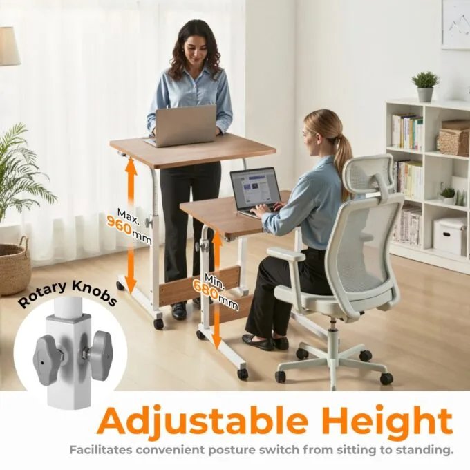 Lumivida Computer Tray Desk Mobile Height Adjustable 50x60cm FWS10-3 — image 3