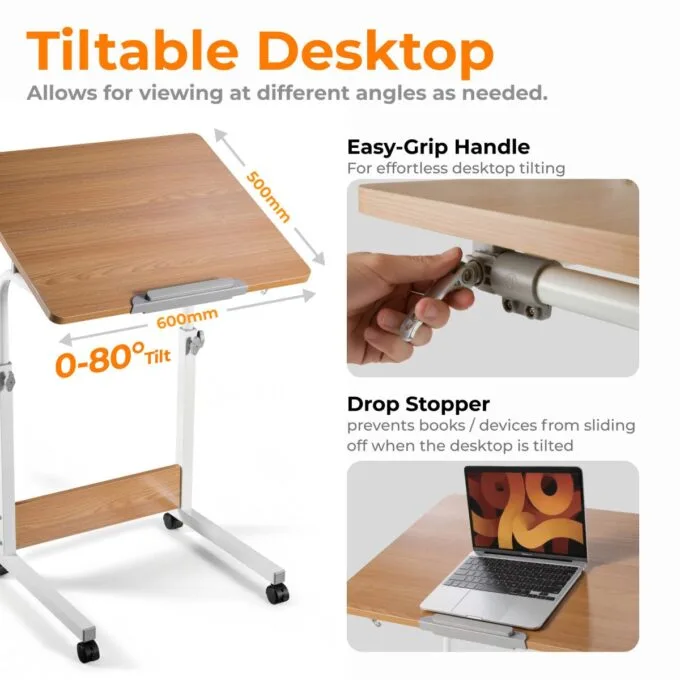 Lumivida Computer Tray Desk Mobile Height Adjustable 50x60cm FWS10-3 — image 4