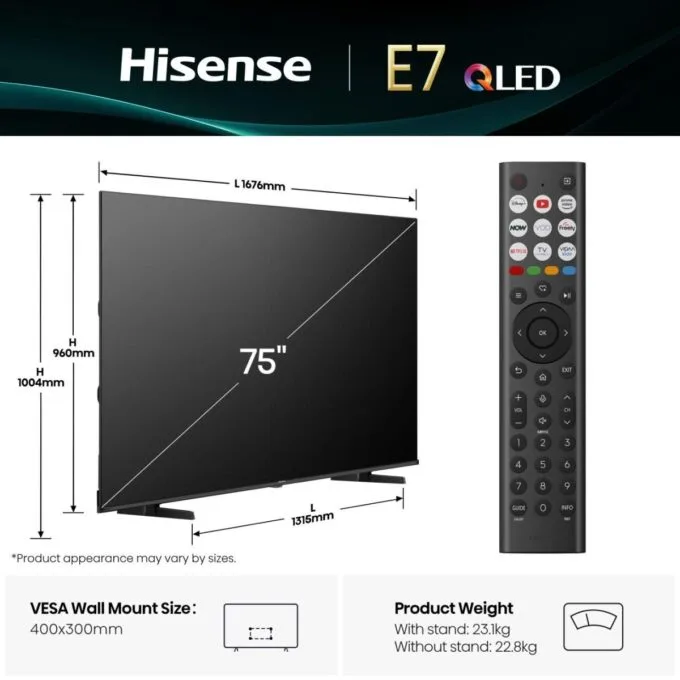 Hisense 75E7Q 75'' 4K Smart QLED TV — image 11