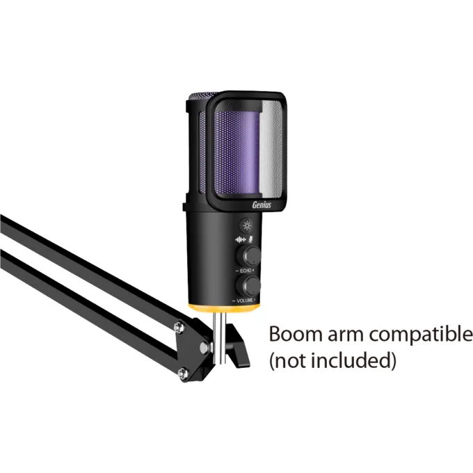 Genius PC Microphone Streaming USB-A+C RGB/Echo/Mute MIC-S400U — image 4