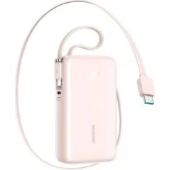 Joyroom JR-PR2L 10000 mAh 35W with integrated USB-C Lightning pink cable