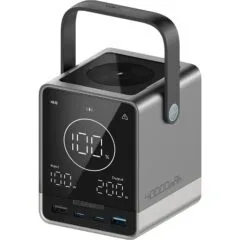 Cuktech 300W 40000 mAh with wireless charging 2x USB-C + 2x USB-A black