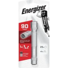 Energizer Light Torch 90 Lumens 25 Hrs & Rear Push Button (2AA) - Metal Light