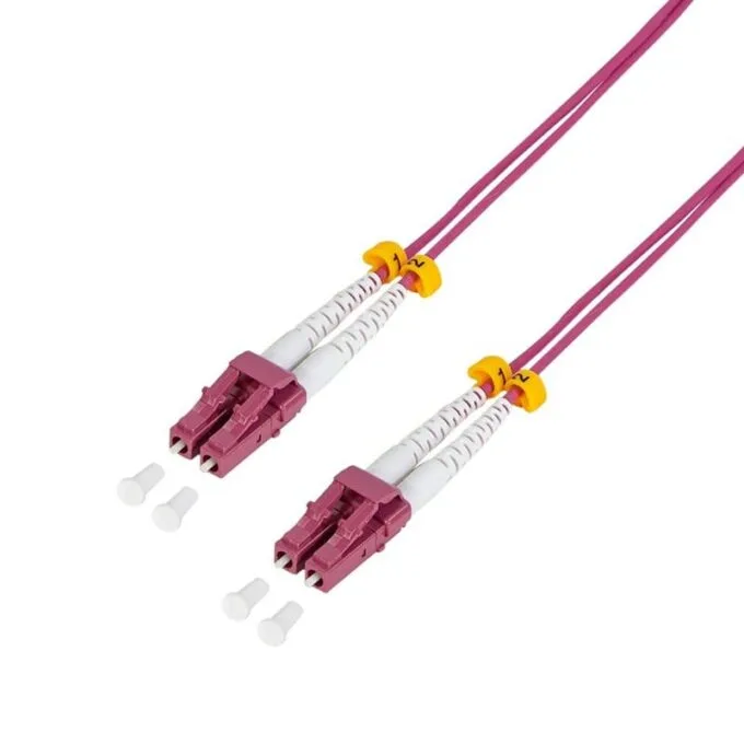 LogiLink fiber optic OM4 LC/UPC - LC/UPC 50.0m purple — image 1