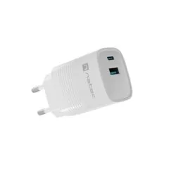 Natec Ribera GAN 30W USB-A USB-C white