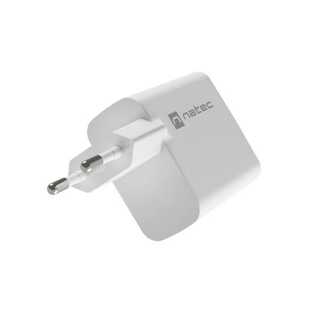 Natec Ribera GaN 65W USB-A USB-C biała — image 1