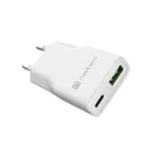 Natec Ribera GAN Slim 20W USB-A USB-C white