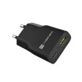 Natec Ribera GAN Slim 20W USB-A USB-C black