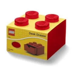 Lego Brick 4 Desk Drawr Red