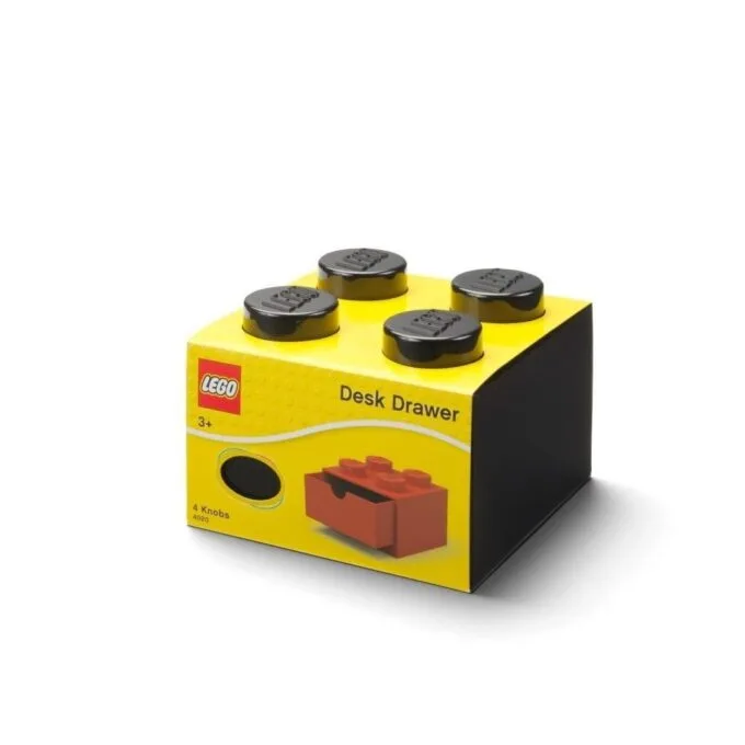 Lego Brick 4 Desk Drawer Black — image 1