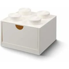 Lego Brick 4 Desk Drawer White