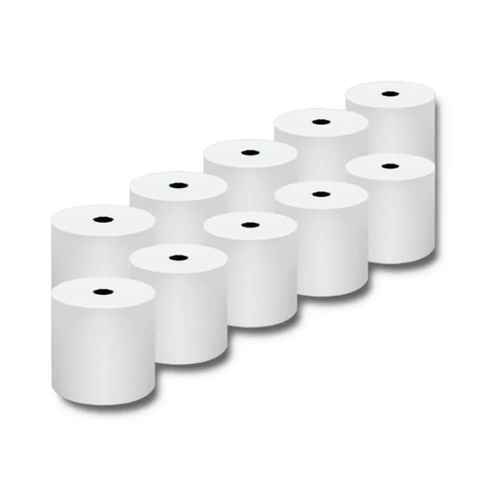 Qoltec Thermal roller 80 x 80 | 65g/m2 | 10pcs. | BPA free — image 1