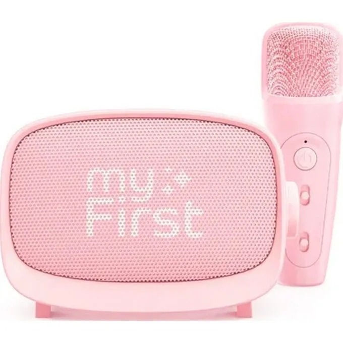 myFirst Voice 2 karaoke set: microphone and wireless speaker with pink sound modification effects — image 1