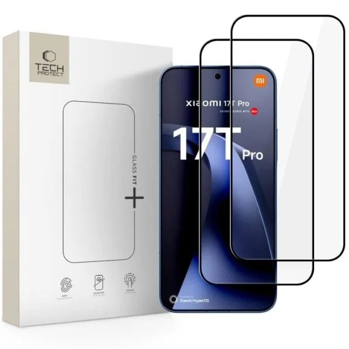 Tech-Protect Glass Fit+ 2-pack Xiaomi 17T Pro black — image 1