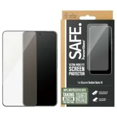 PanzerGlass Safe Ultra-Wide Fit w. Black Frame to Xiaomi Redmi Note 14