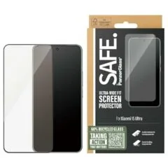PanzerGlass Safe Ultra-Wide Fit w. Black Frame to Xiaomi 15 Ultra