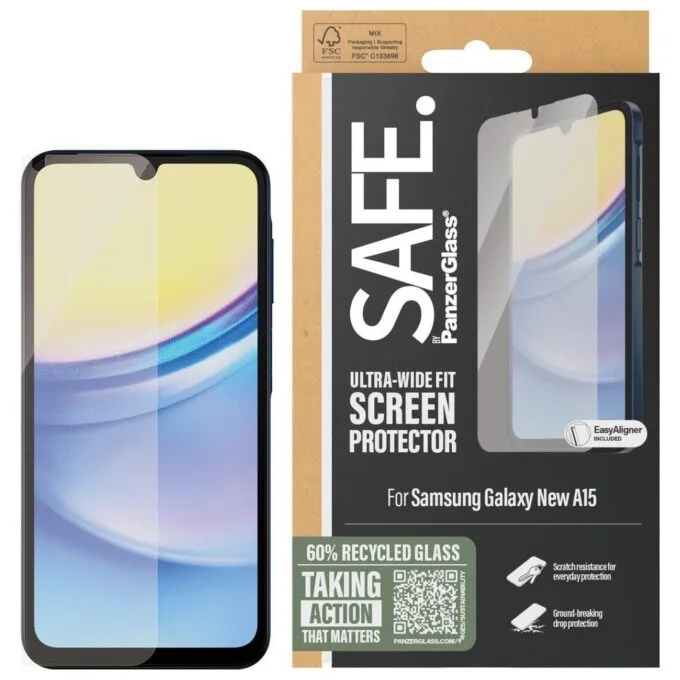 PanzerGlass Safe Ultra-Wide Fit do Samsung Galaxy A16/A16 5G przezroczysty — image 1