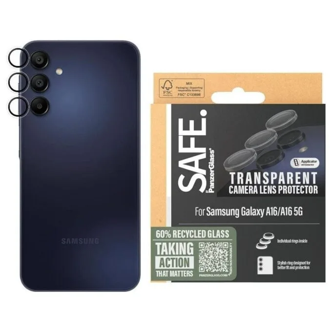 PanzerGlass Safe Rings Lens Protector for Samsung Galaxy A16/A16 5G transparent — image 1