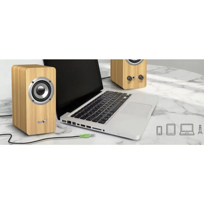 Genius PC Speakers 2.0 10W SP-HF400 Pine Wood — image 7
