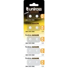 Uniross Alkaline-Coin LR621 AG1 LR60 Battery (10pack)