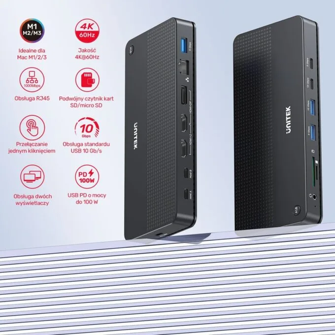 Unitek KVM Switch 2 PCs 2 monitors 4K — image 2