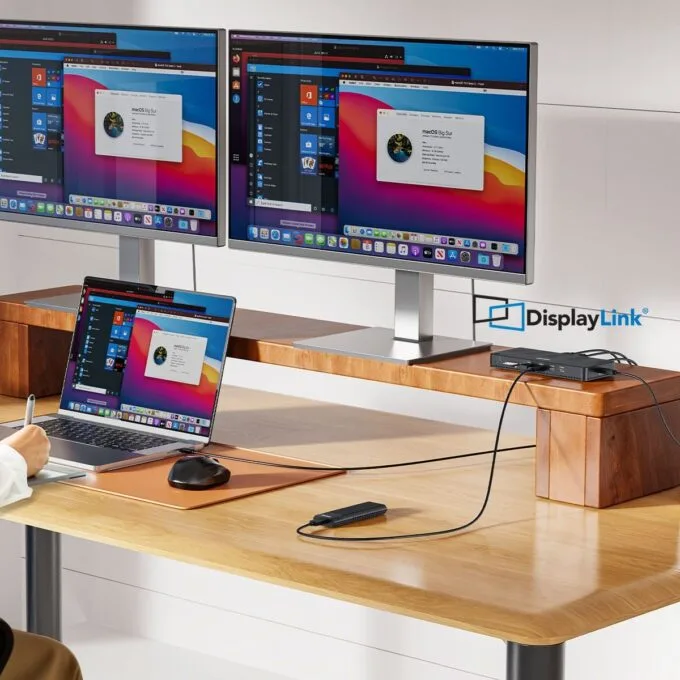 Unitek KVM Switch 2 PCs 2 monitors 4K — image 3