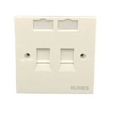 Kuwes UK Double Outlet Faceplate 86x86mm