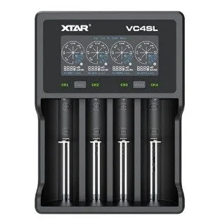 XTAR VC4SL 3A Charger w/Display 4-Slots Lithium/NIMH 10440 to 32650 — image 1