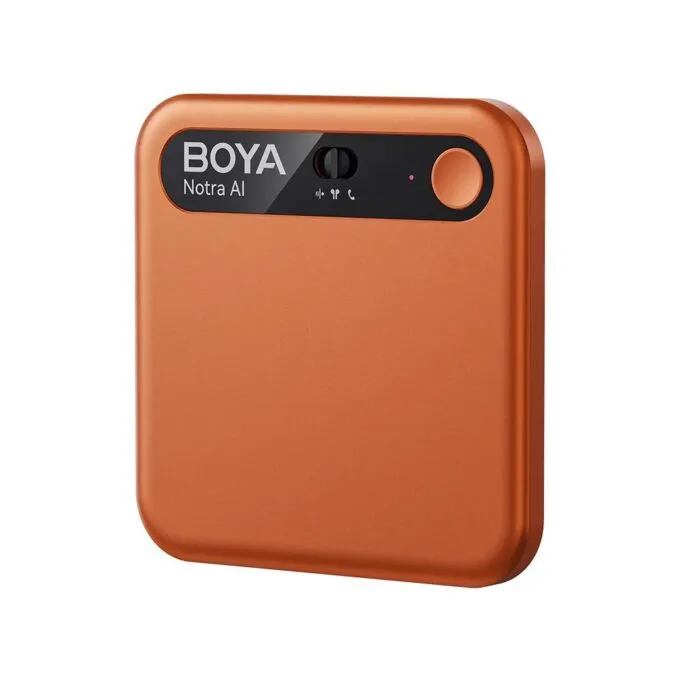 BOYA Notra Cosmic Orange - AI Audio Recorder - 64GB Room/Phone/BT, AI Transcription & Summary — image 1