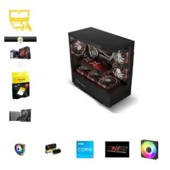 Custom Budget Gaming PC - Intel i3-14100F, GeForce GT 1030 4GB, 16GB DDR4, 512GB SATA SSD