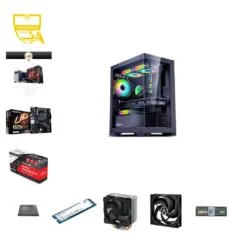 Custom Budget Gaming PC - Ryzen 5 4500, Radeon RX 6400, 8GB DDR4, 500GB NVMe