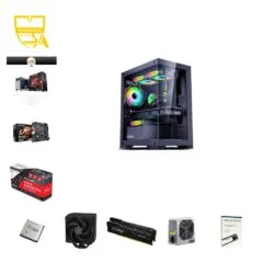 Custom Gaming PC - Ryzen 7 5700X, Radeon RX 6400 4GB, 16GB DDR4, 512GB NVMe