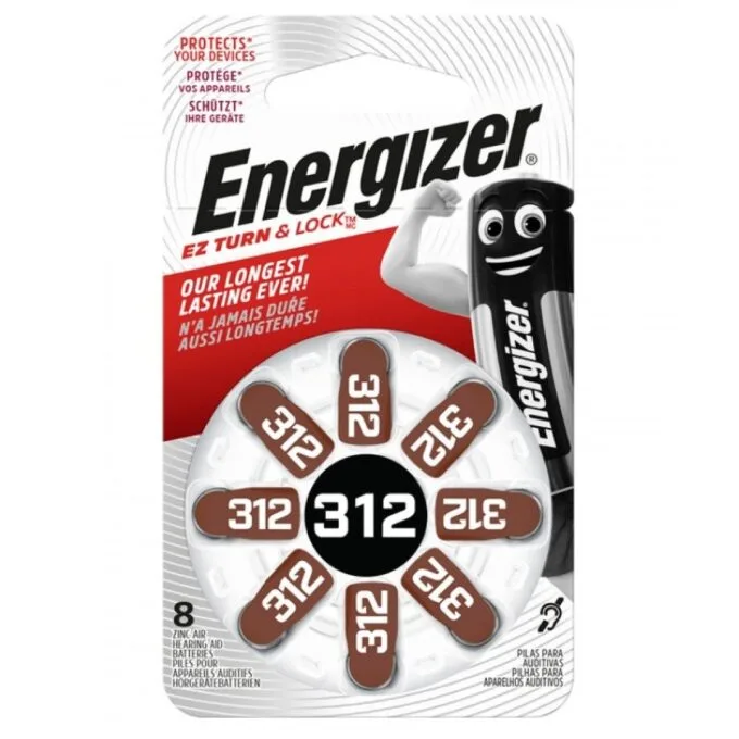 Energizer Batteries Zinc-Air for Hearing Aids (8pcs) Size 312 — image 1