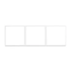 HDL Panel Frame 3 Gang Ivory White