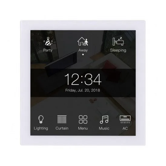 HDL GRANITE Panel White with 4'' Touch Display, Built In Temperature, Humidity & Proximity Sensor — image 1