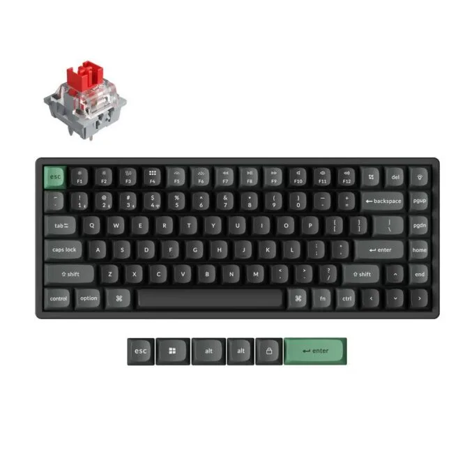 Keychron K2 Ultra (K2U-J1) ZMK Wireless 8K Mechanical Keyboard Red Switch (Hot-Swap) 75% Us Layout — image 1