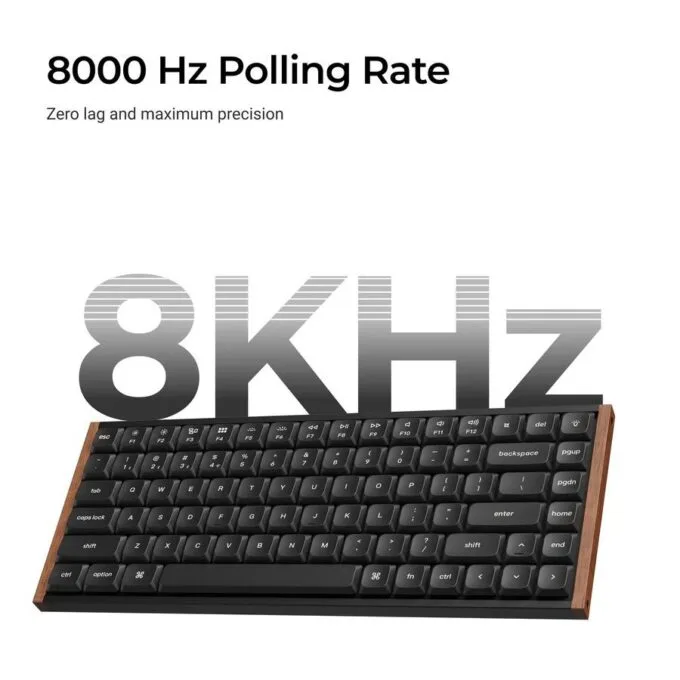 Keychron K3 Ultra (K3U-H3) QMK 8K Wireless Mechanical Keyboard Brown Switch Low Profile Wood Fr. 75% — image 3