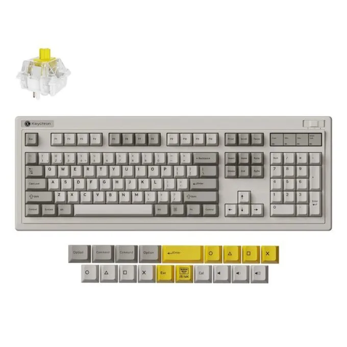 Keychron R6 (R6-M4) QMK Wireless Mechanical Keyboard Banana Switch Hot-Swap RGB 100% US Retro — image 1