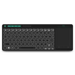 Rii Mini Keyboard Wireless 2.4GHz & Bluetooth with Large Touchpad & Media Keys RGB RT518S