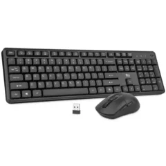 Rii Keyboard & Mouse Wireless 2.4GHz Combo Full Sized Silent RK209