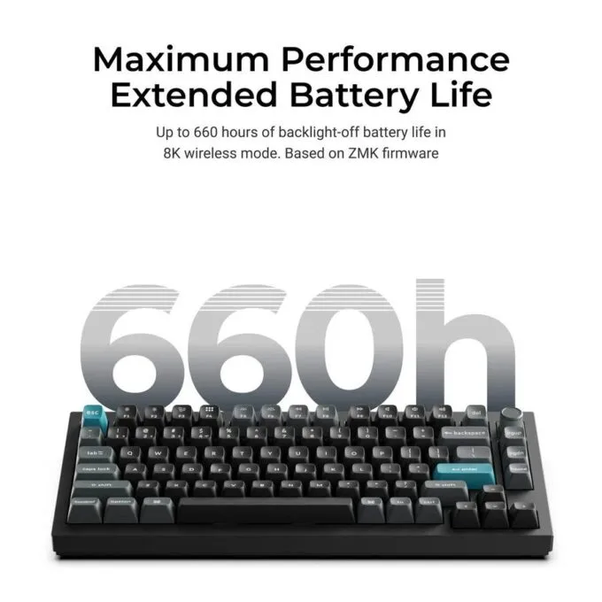 Keychron Q1 Ultra (Q1U-M1) ZMK RGB 8K Wireless Custom Mechanical Keyboard-Red Switch 75% US — image 3