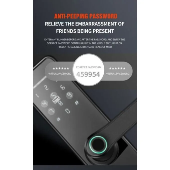 Zudsec Standalone Door Lock Metal With Fingerprint-WiFi — image 6